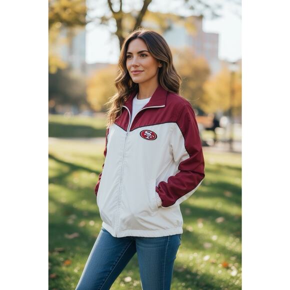 Women’s San Francisco 49ers Lightweight Jacket Full Zip Large - Picture 1 of 6